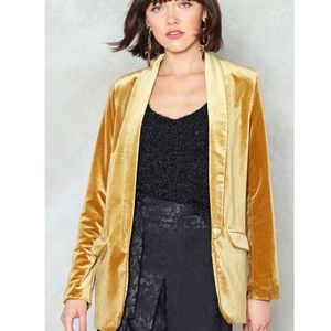 Gold Velvet Blazer